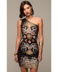 ABYSS ONE SHOULDER BODYCON DRESS