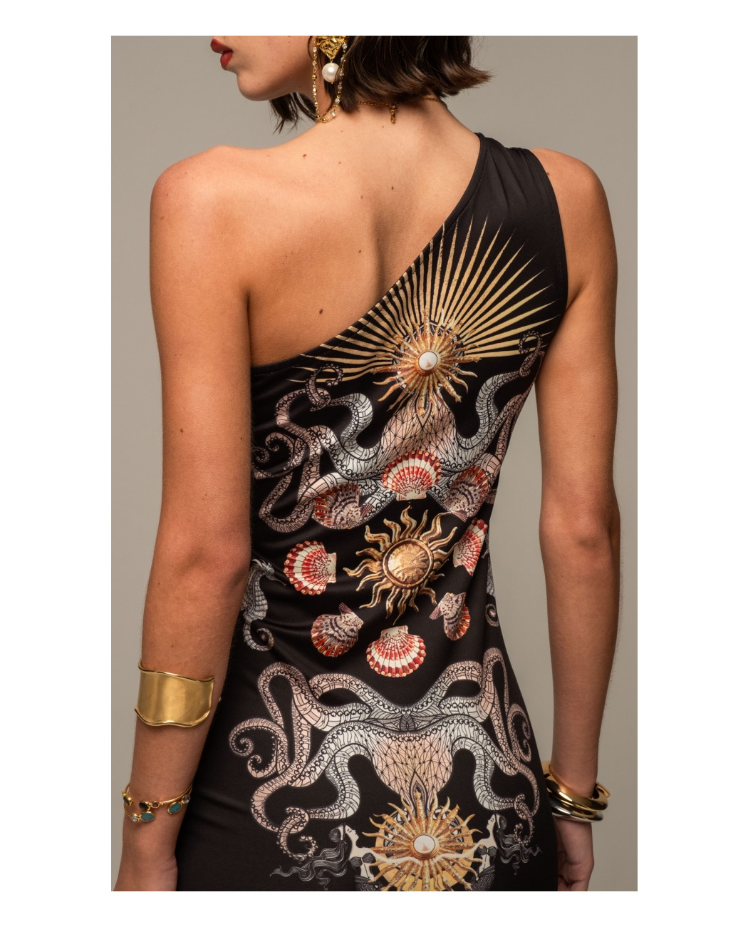 ABYSS ONE SHOULDER BODYCON DRESS ABYSS ONE SHOULDER BODYCON DRESS