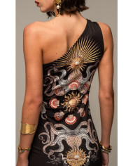 ABYSS ONE SHOULDER BODYCON DRESS