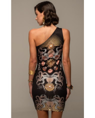 ABYSS ONE SHOULDER BODYCON DRESS