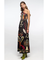 NOCTURNAL ONE SHOULDER LONG DRESS