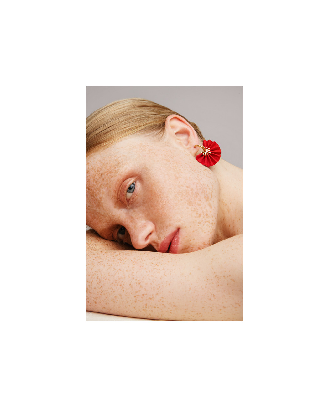 Sparkle mini hoops/ Red