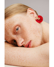 Sparkle mini hoops/ Red