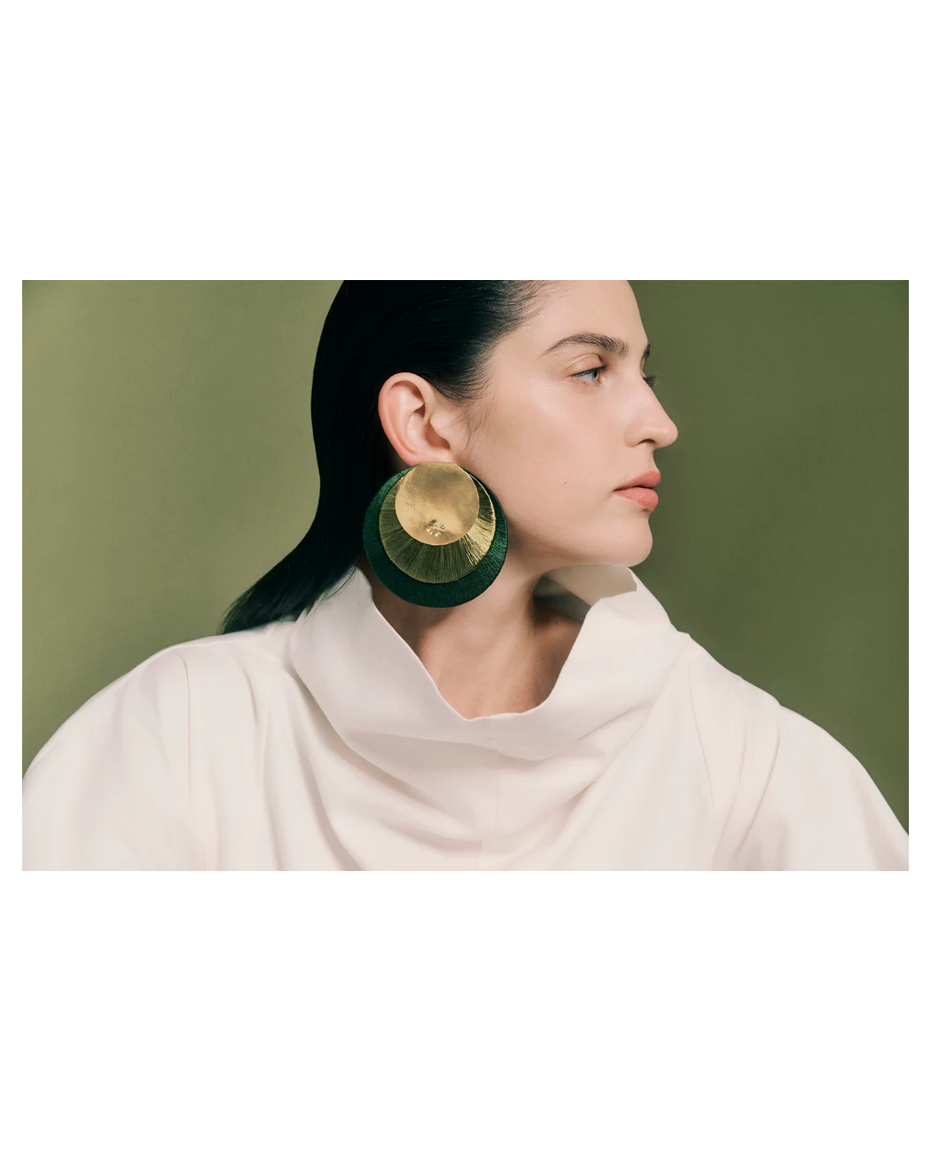 Grande Yoko Earrings | Olive Grove