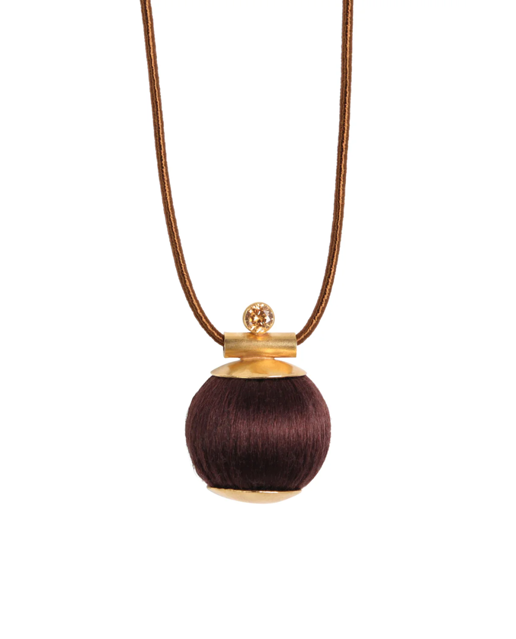 Orb Necklace | Walnut Brown