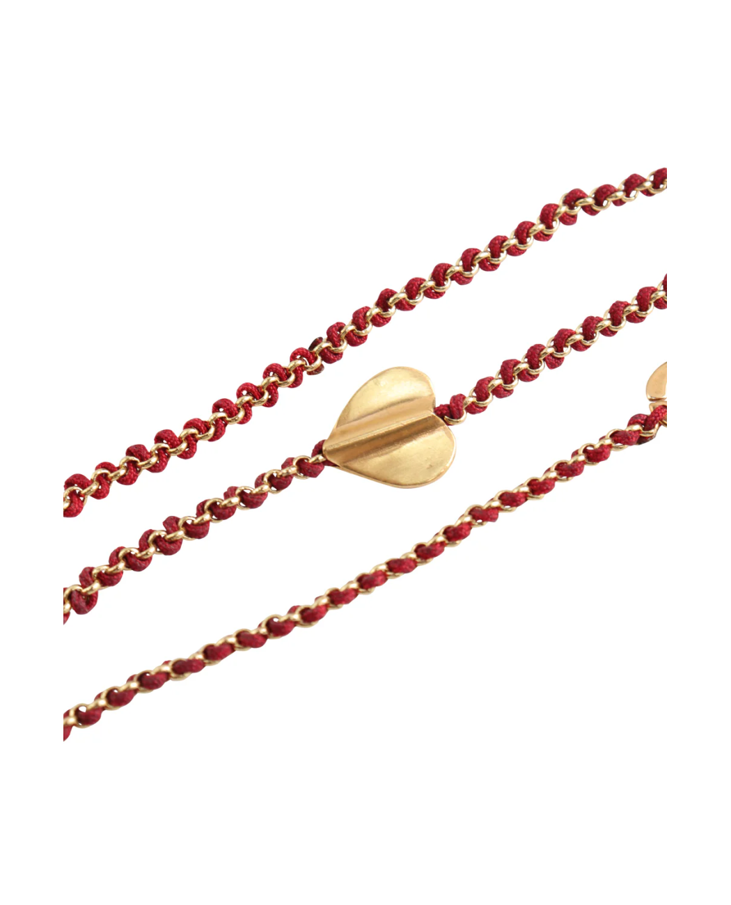 Knitties Heart Necklace | Crimson