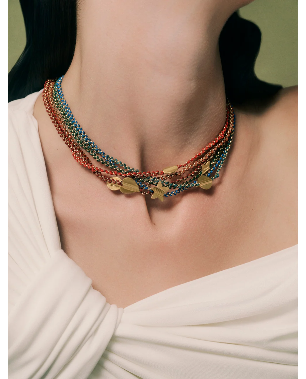 Knitties Heart Necklace | Crimson