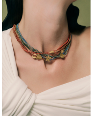 Knitties Heart Necklace | Crimson