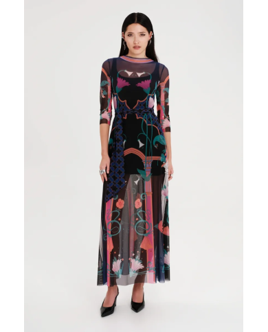 EPOQUE LONG DRESS - Mesh
