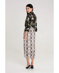 SERPENTINE MIDI SKIRT