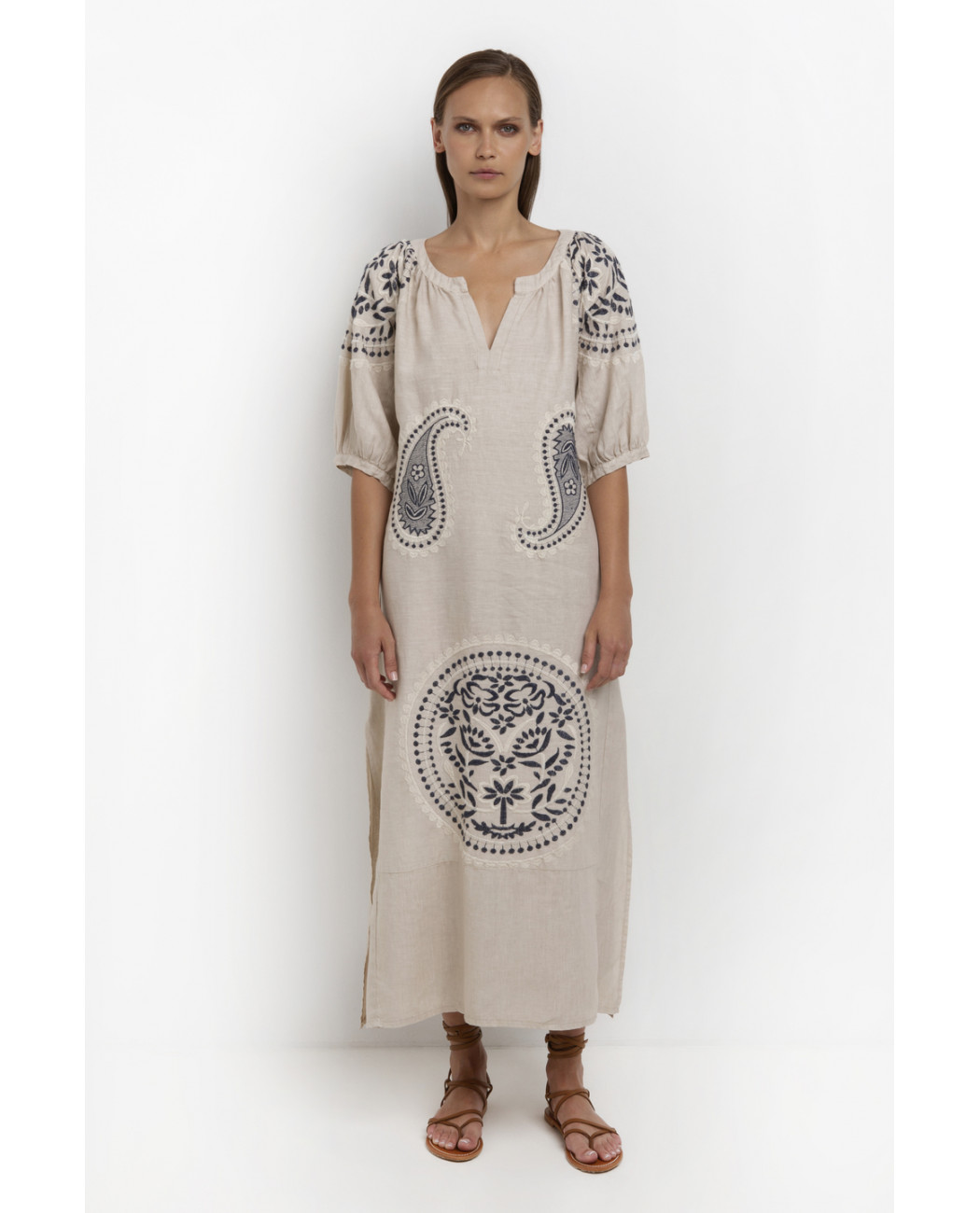 LONG EMBROIDERED DRESS LONG EMBROIDERED DRESS