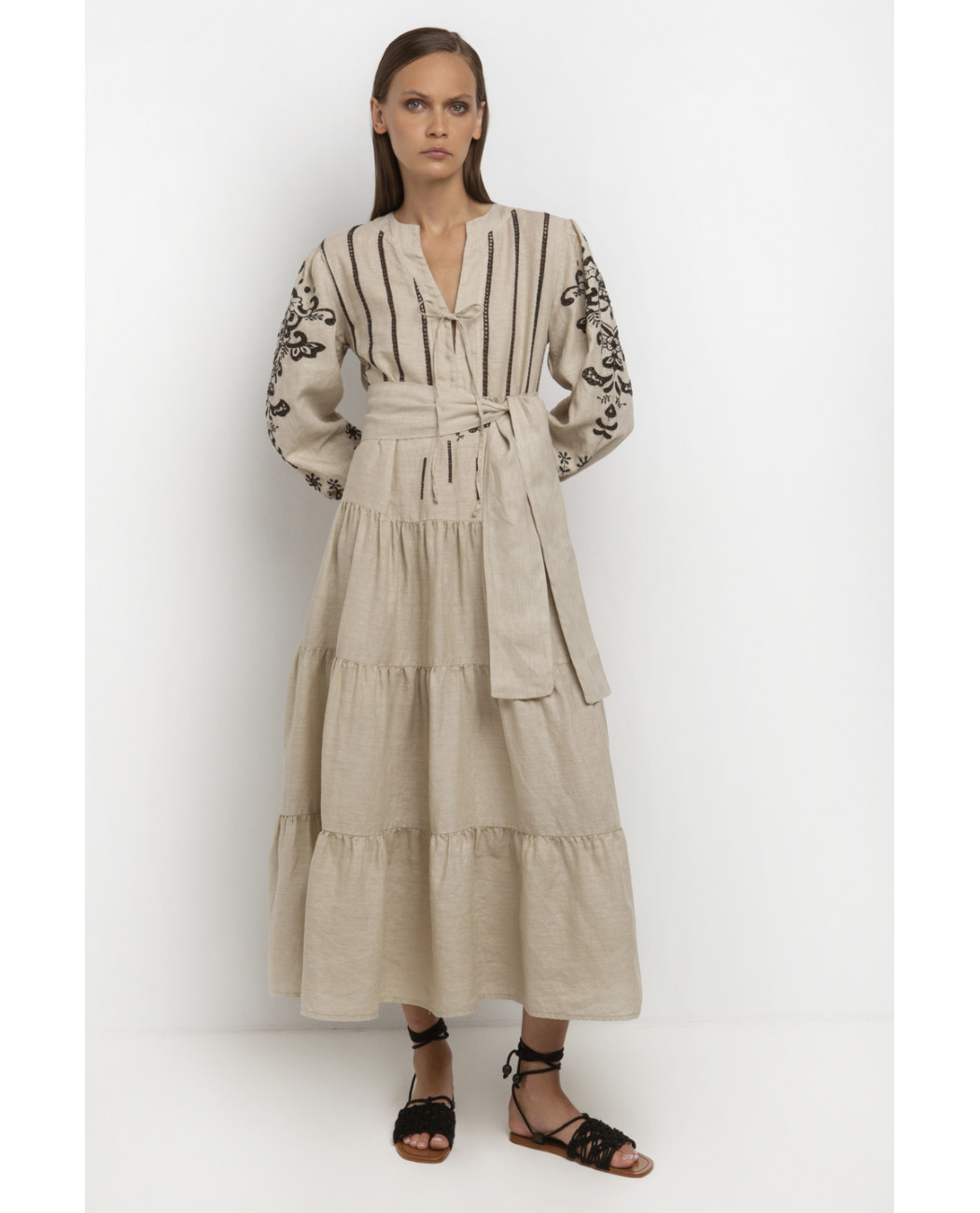 LONG EMBROIDERED DRESS LONG EMBROIDERED DRESS