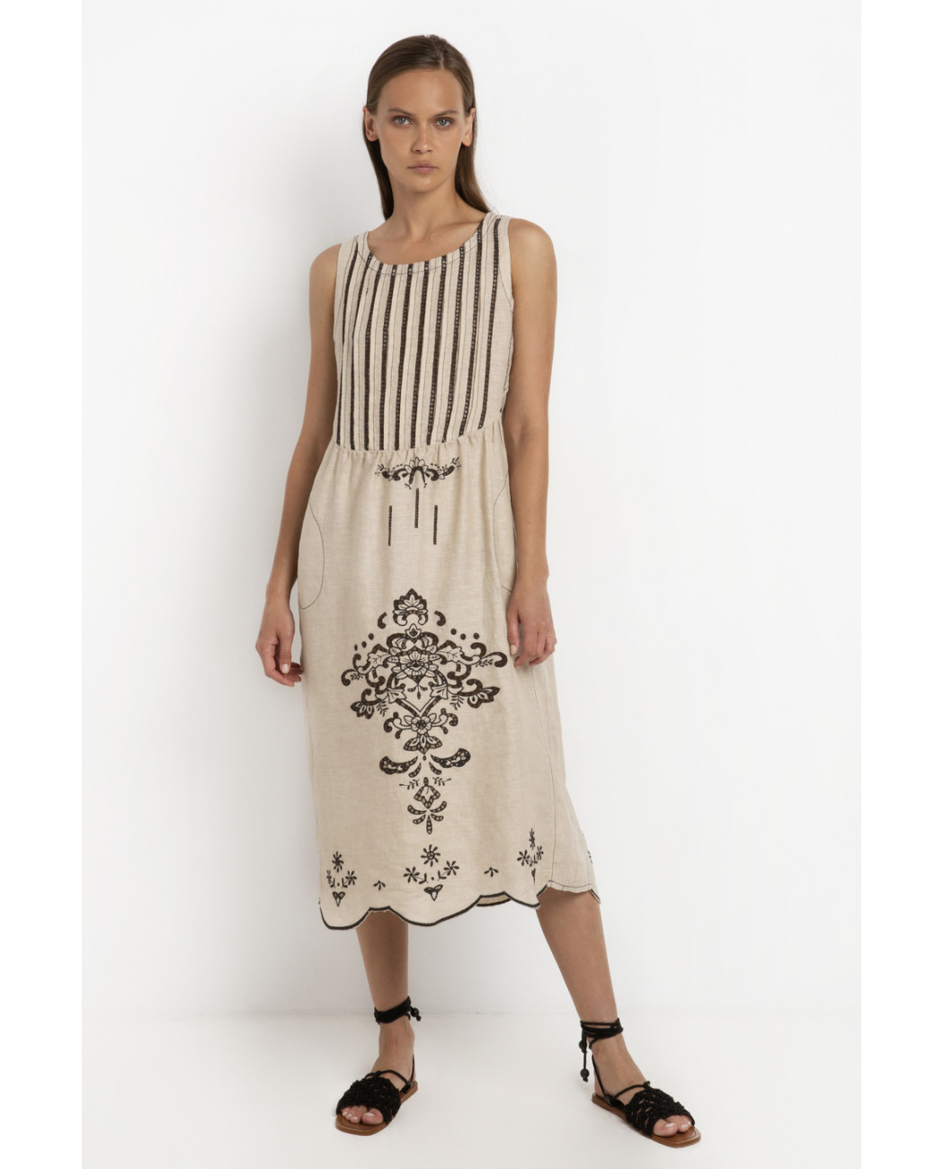 LONG EMBROIDERED DRESS LONG EMBROIDERED DRESS