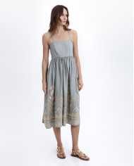 LONG EMBROIDERED DRESS