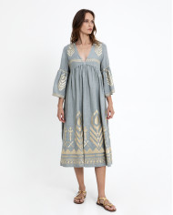 LONG EMBROIDERED DRESS