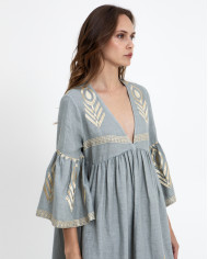 LONG EMBROIDERED DRESS