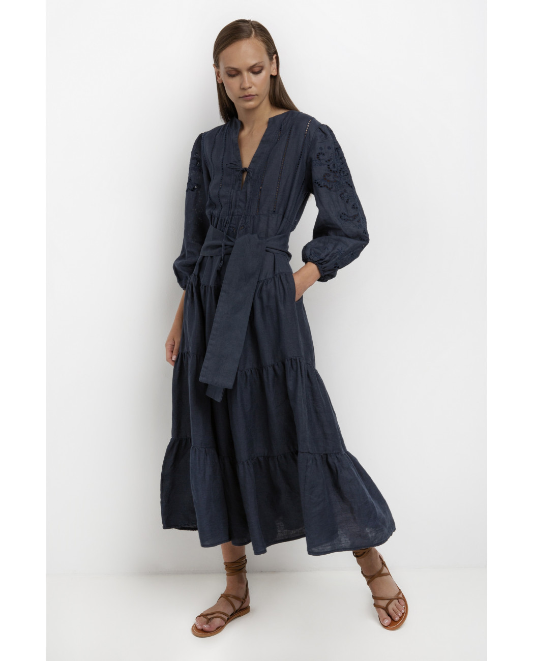 LONG EMBROIDERED DRESS LONG EMBROIDERED DRESS