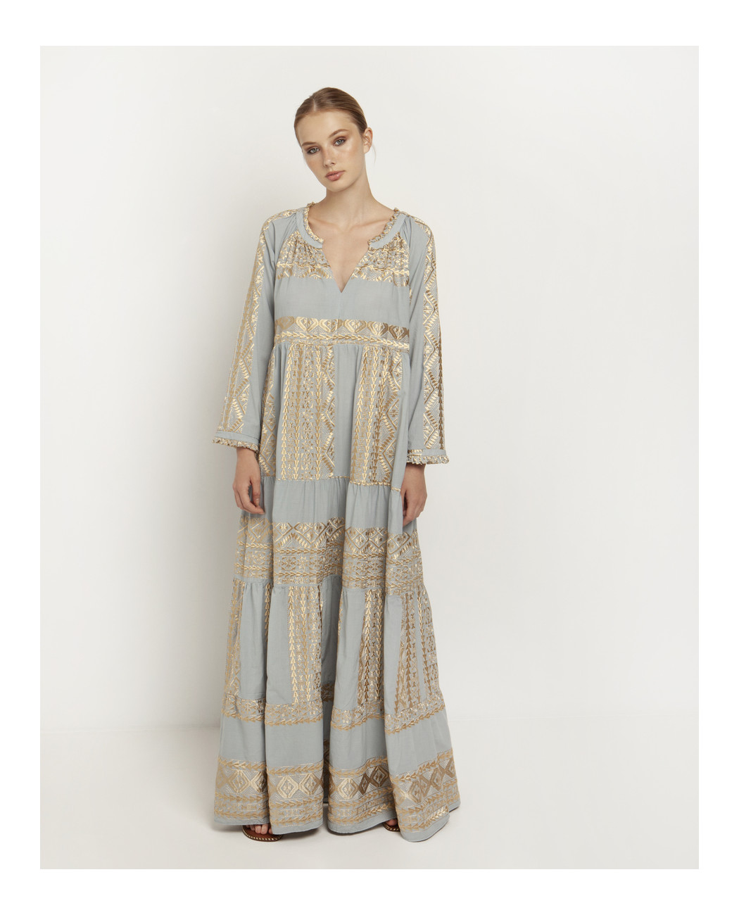 LONG EMBROIDERED DRESS