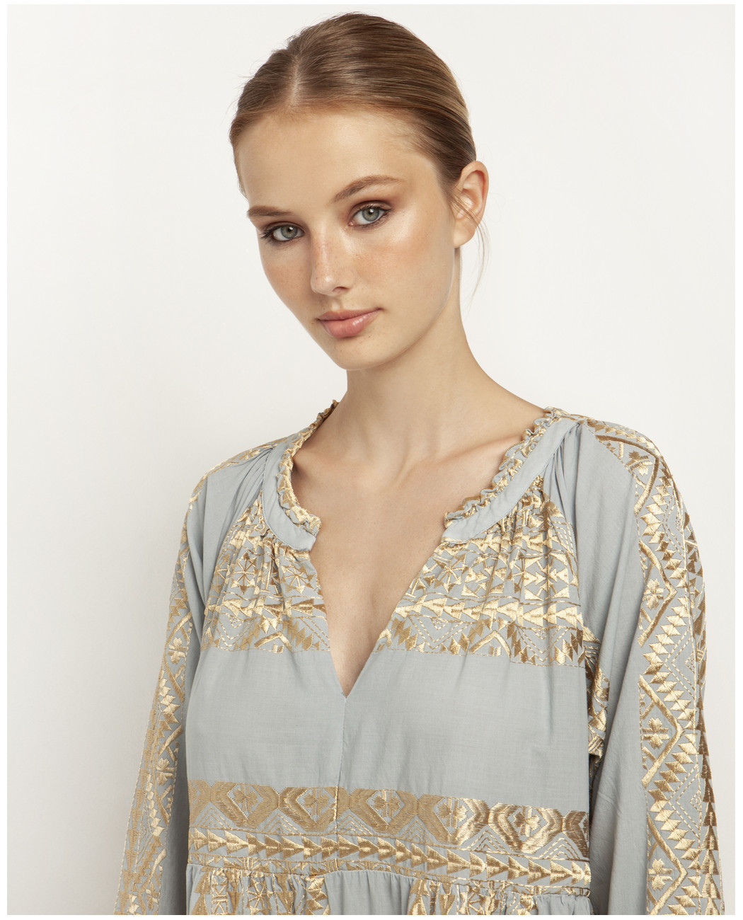 LONG EMBROIDERED DRESS