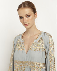 LONG EMBROIDERED DRESS