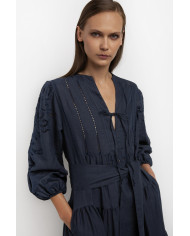 LONG EMBROIDERED DRESS