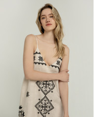 LONG EMBROIDERED DRESS