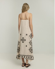 LONG EMBROIDERED DRESS