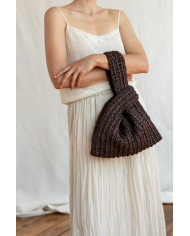 Raffia Knot Bag in Pecan