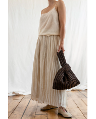 Raffia Knot Bag in Pecan