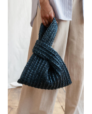 Raffia Knot Bag in Cove