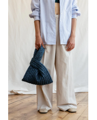 Raffia Knot Bag in Cove