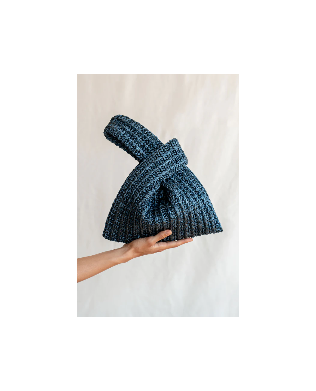 Raffia Knot Bag in Cove