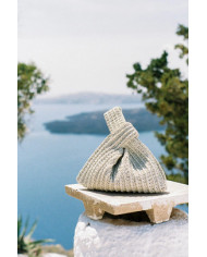 Raffia Knot Bag in Pearl