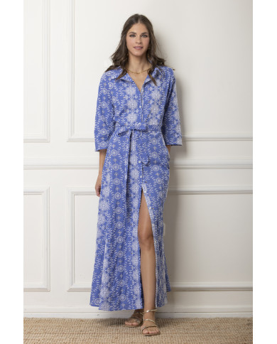 EMBROIDERED MAXI DRESS "ISMINI"