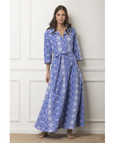 EMBROIDERED MAXI DRESS "ISMINI"