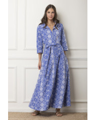 EMBROIDERED MAXI DRESS "ISMINI"