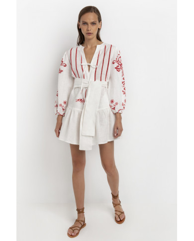 SHORT EMBROIDERED DRESS SHORT EMBROIDERED DRESS