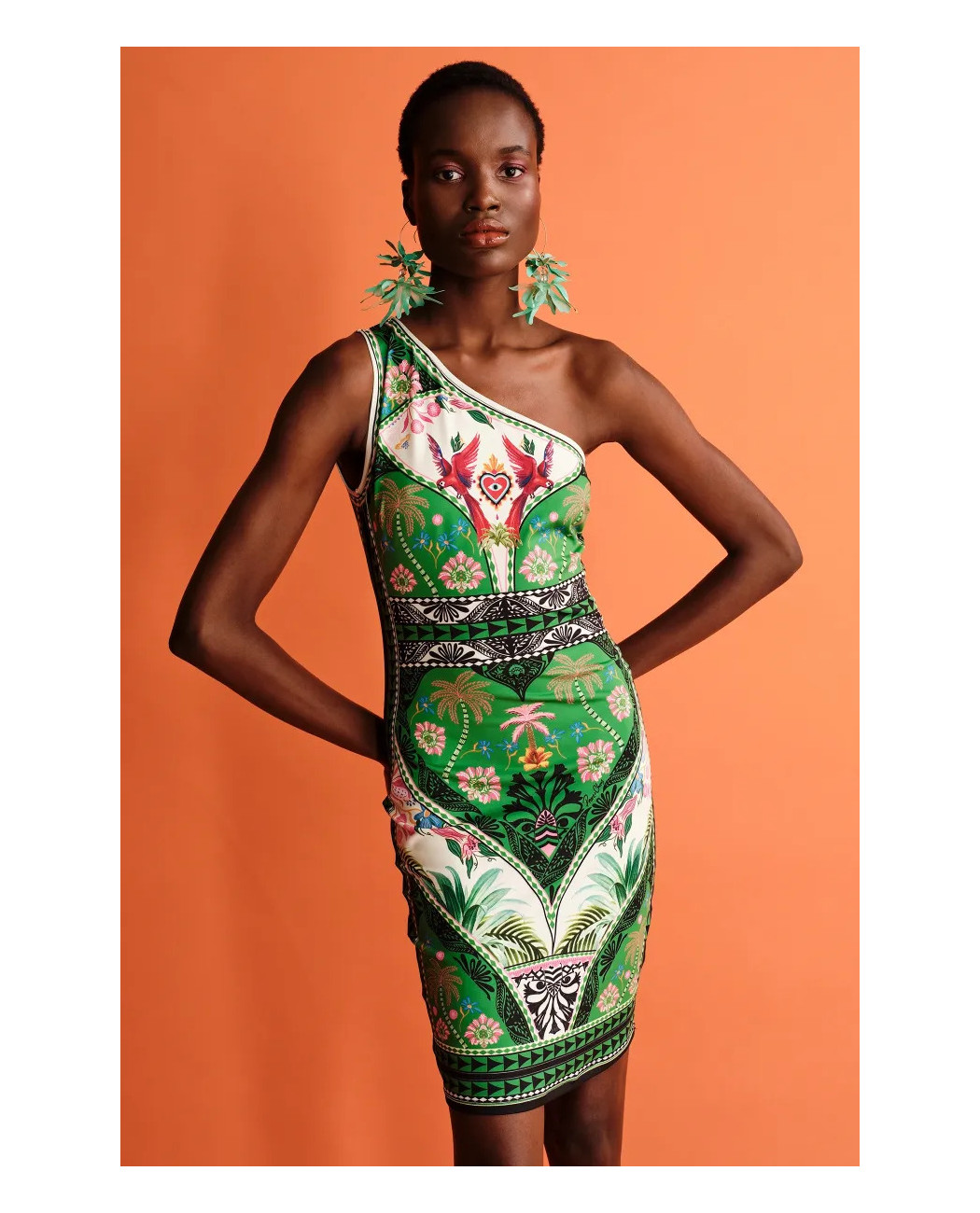OASIS ONE SHOULDER BODYCON DRESS