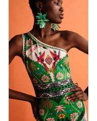 OASIS ONE SHOULDER BODYCON DRESS
