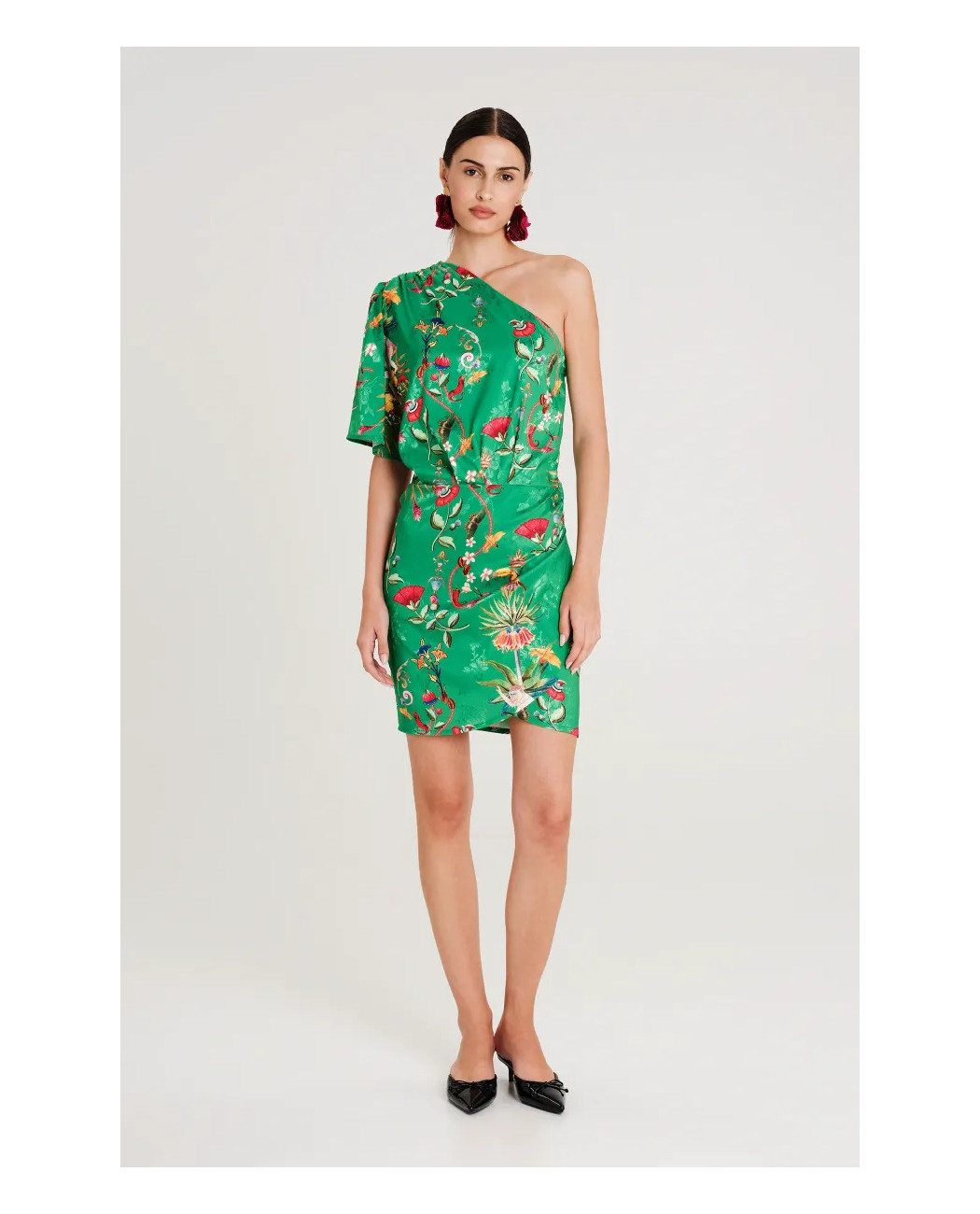 EXOTIC ONE SHOULDER MINI DRESS