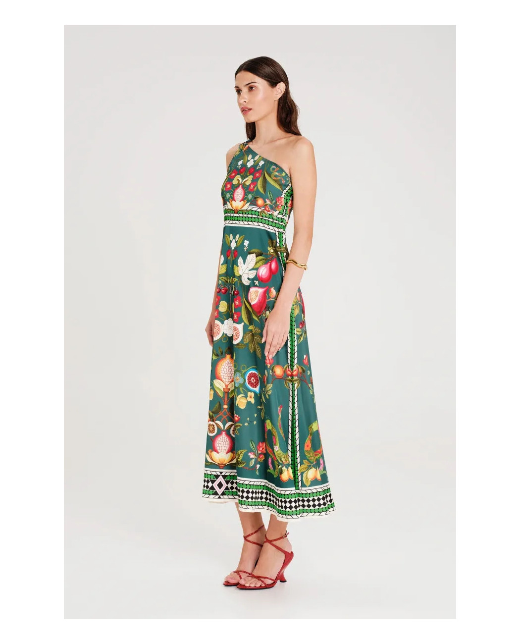 NECTAR ONE SHOULDER LONG DRESS