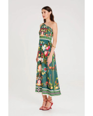 NECTAR ONE SHOULDER LONG DRESS