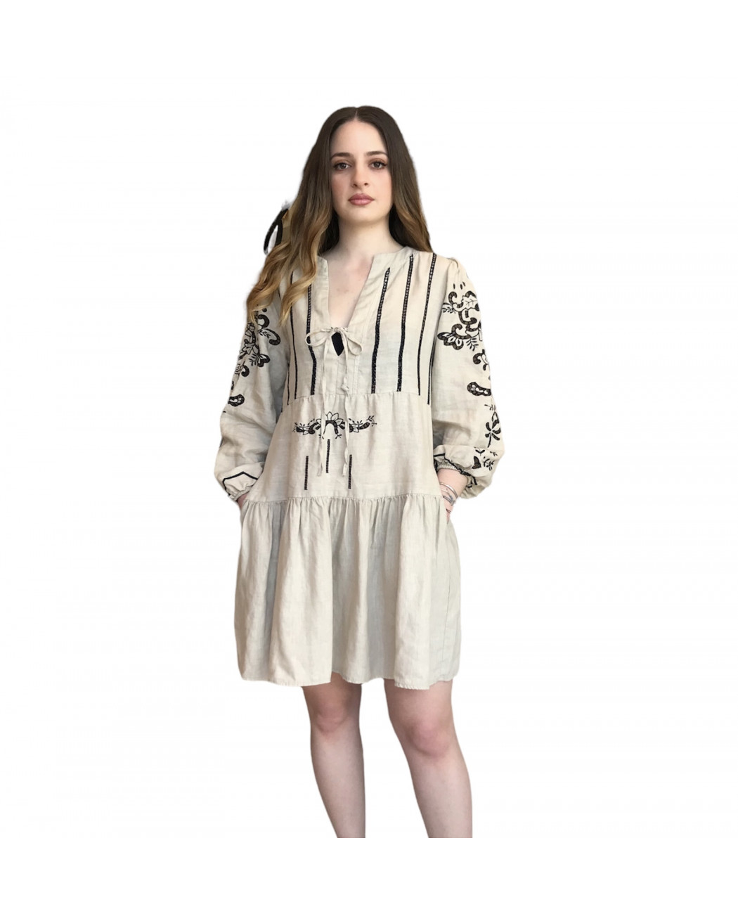SHORT EMBROIDERED DRESS SHORT EMBROIDERED DRESS