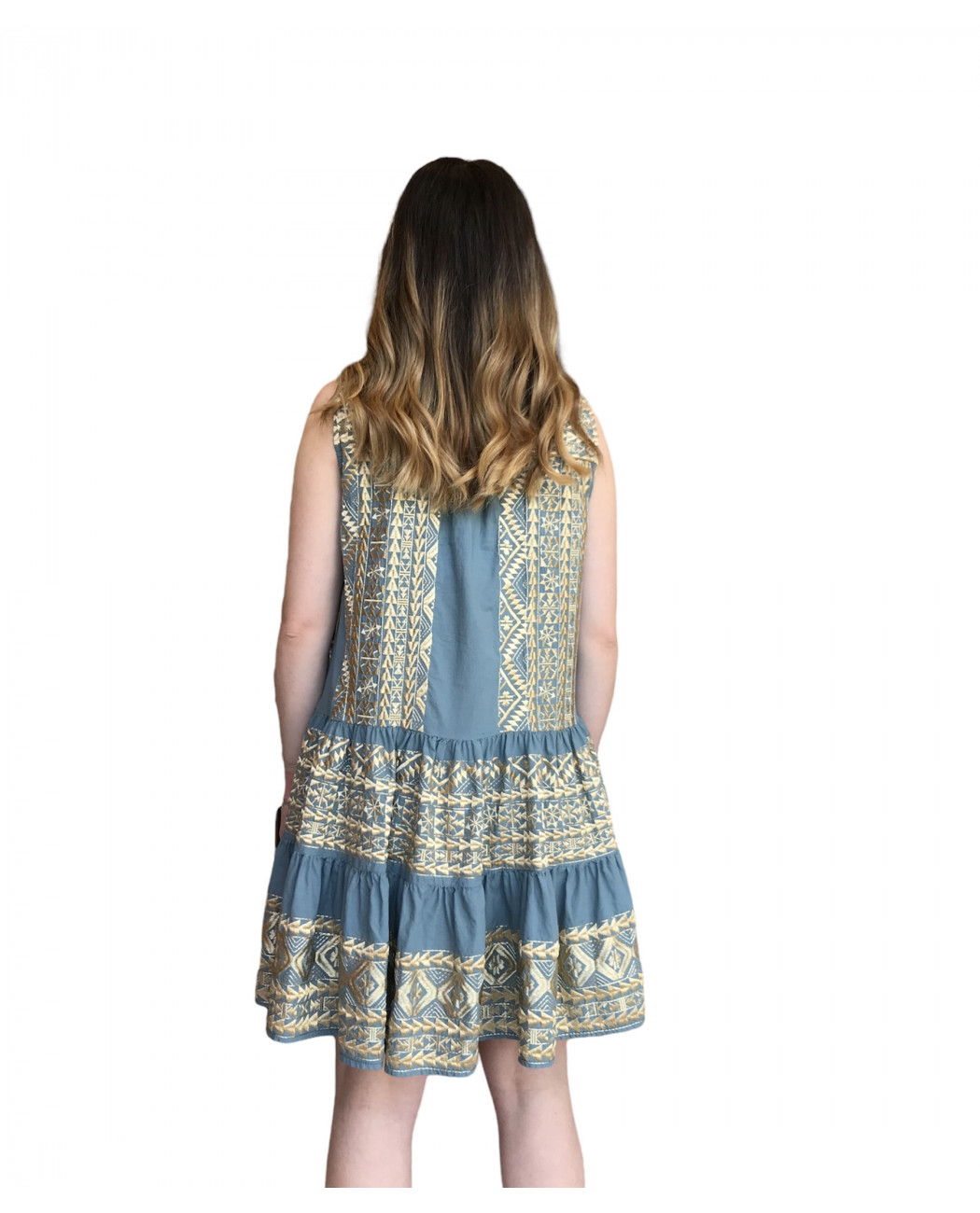SHORT EMBROIDERED DRESS SHORT EMBROIDERED DRESS